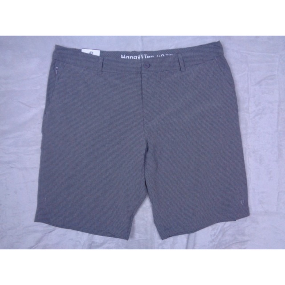 Hang Ten Men's Hybrid Short Comfort Waistband Gray Striped Size 40